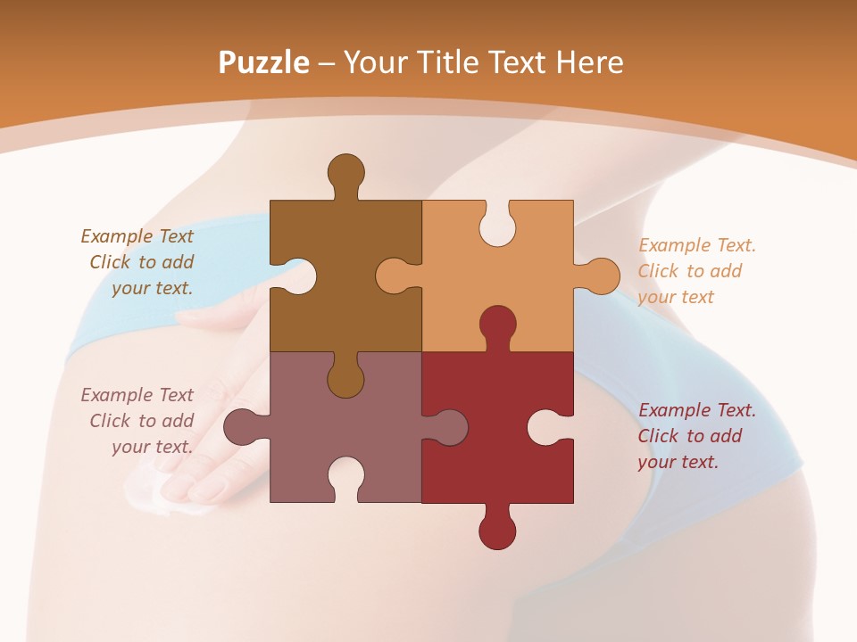 A Woman In A Blue Bikini With Her Hand On Her Hip PowerPoint Template