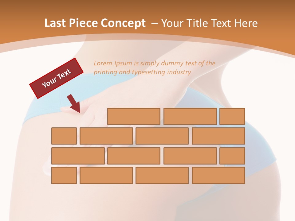 A Woman In A Blue Bikini With Her Hand On Her Hip PowerPoint Template