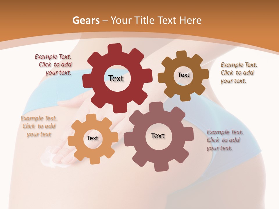 A Woman In A Blue Bikini With Her Hand On Her Hip PowerPoint Template