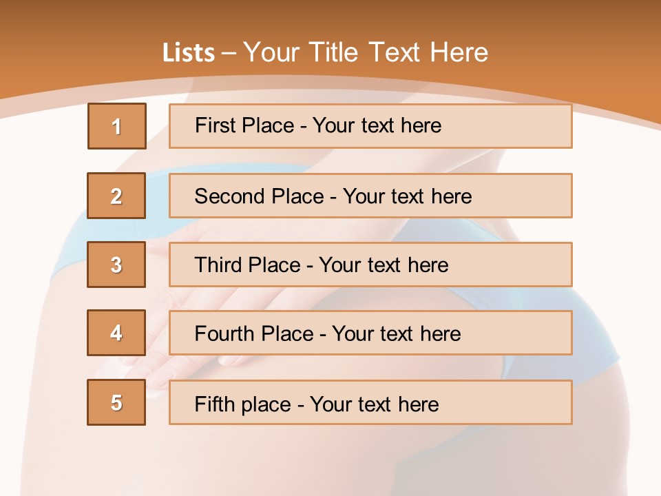 A Woman In A Blue Bikini With Her Hand On Her Hip PowerPoint Template