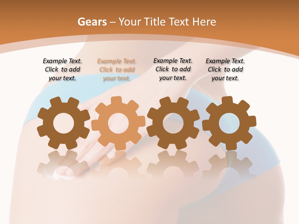 A Woman In A Blue Bikini With Her Hand On Her Hip PowerPoint Template