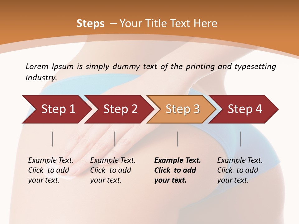 A Woman In A Blue Bikini With Her Hand On Her Hip PowerPoint Template