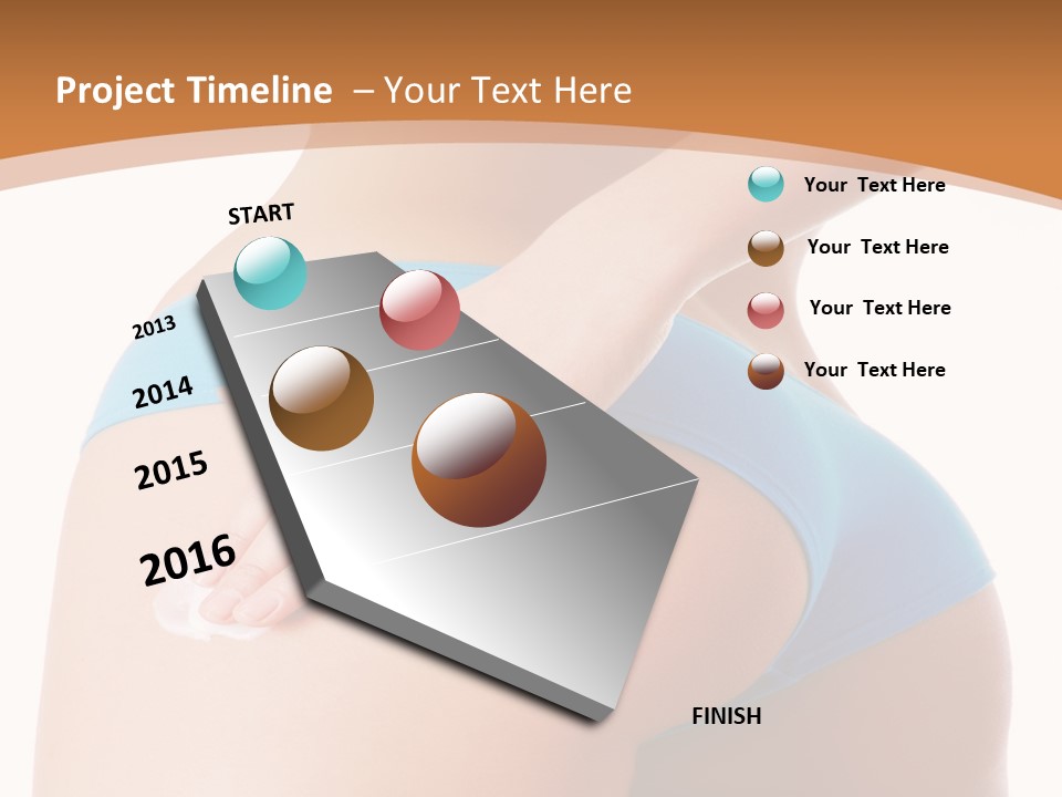 A Woman In A Blue Bikini With Her Hand On Her Hip PowerPoint Template