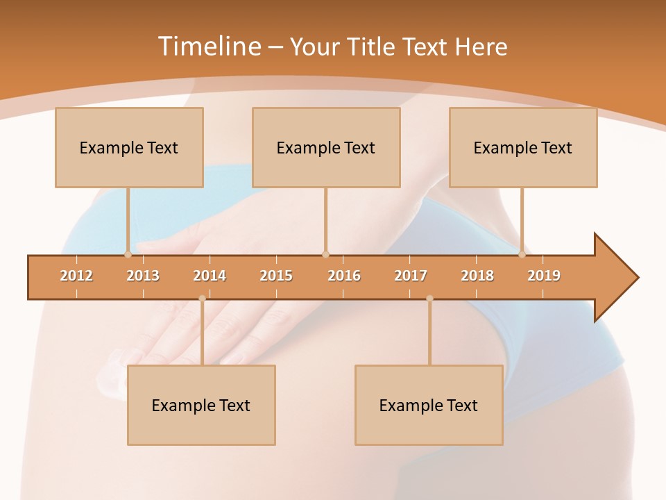 A Woman In A Blue Bikini With Her Hand On Her Hip PowerPoint Template