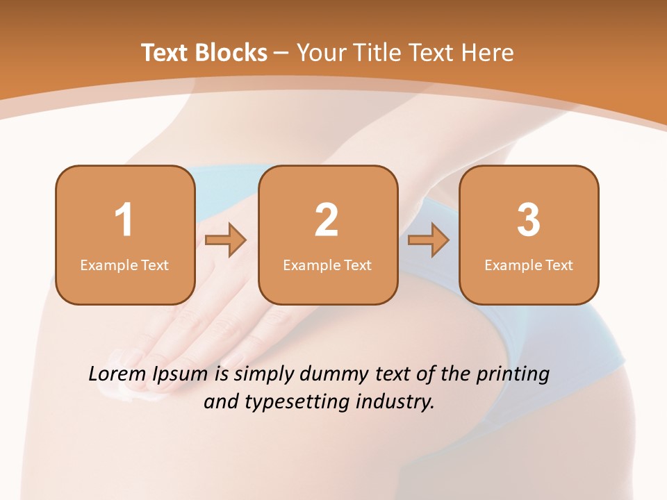 A Woman In A Blue Bikini With Her Hand On Her Hip PowerPoint Template