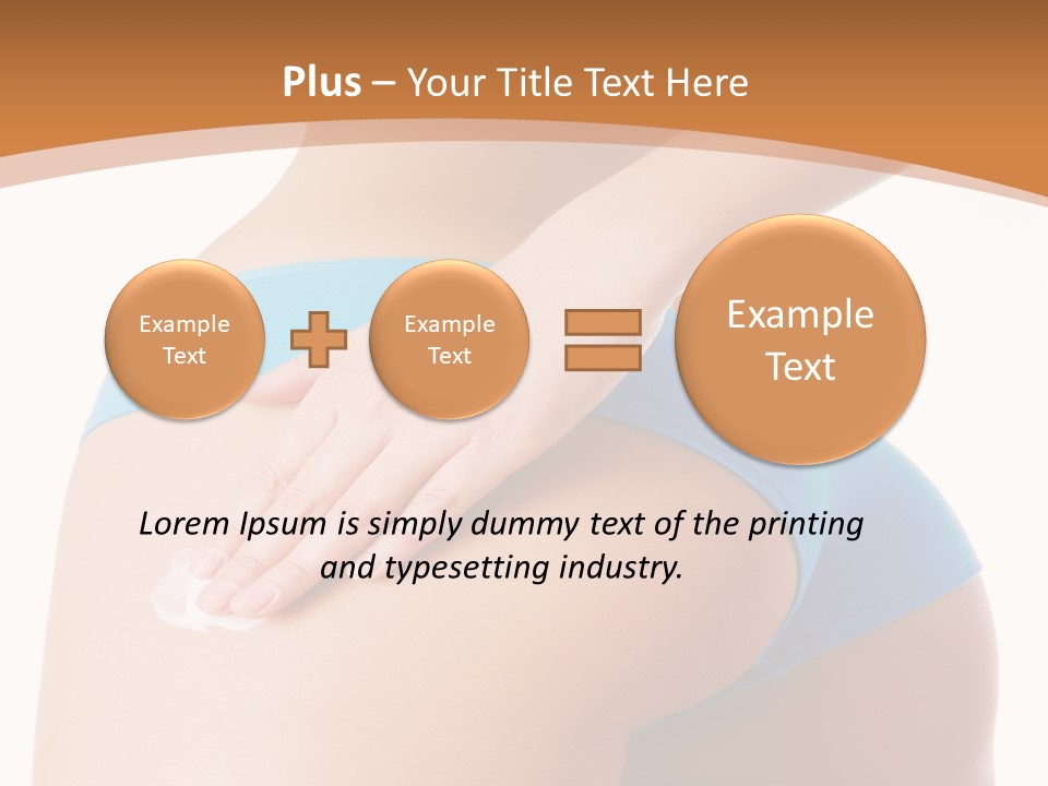 A Woman In A Blue Bikini With Her Hand On Her Hip PowerPoint Template