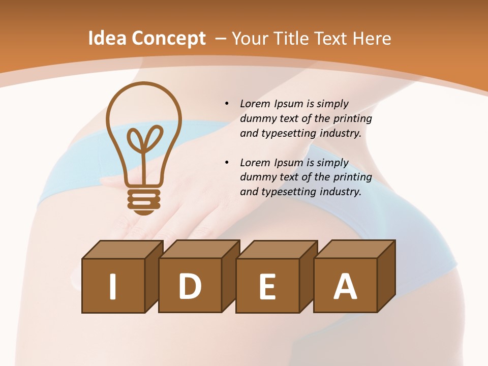 A Woman In A Blue Bikini With Her Hand On Her Hip PowerPoint Template