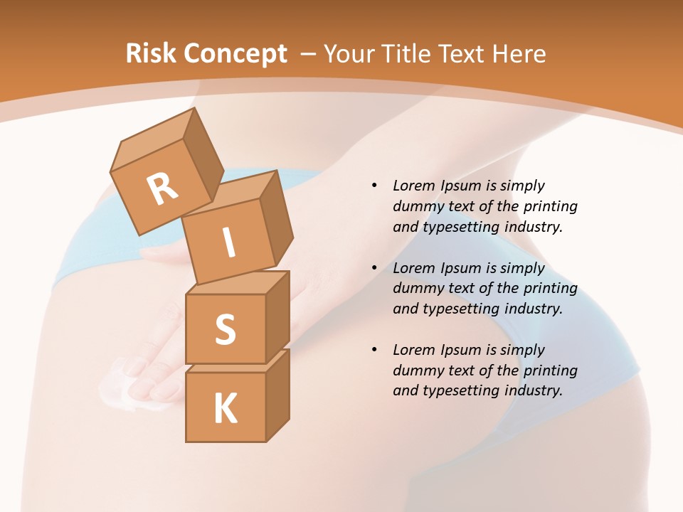 A Woman In A Blue Bikini With Her Hand On Her Hip PowerPoint Template