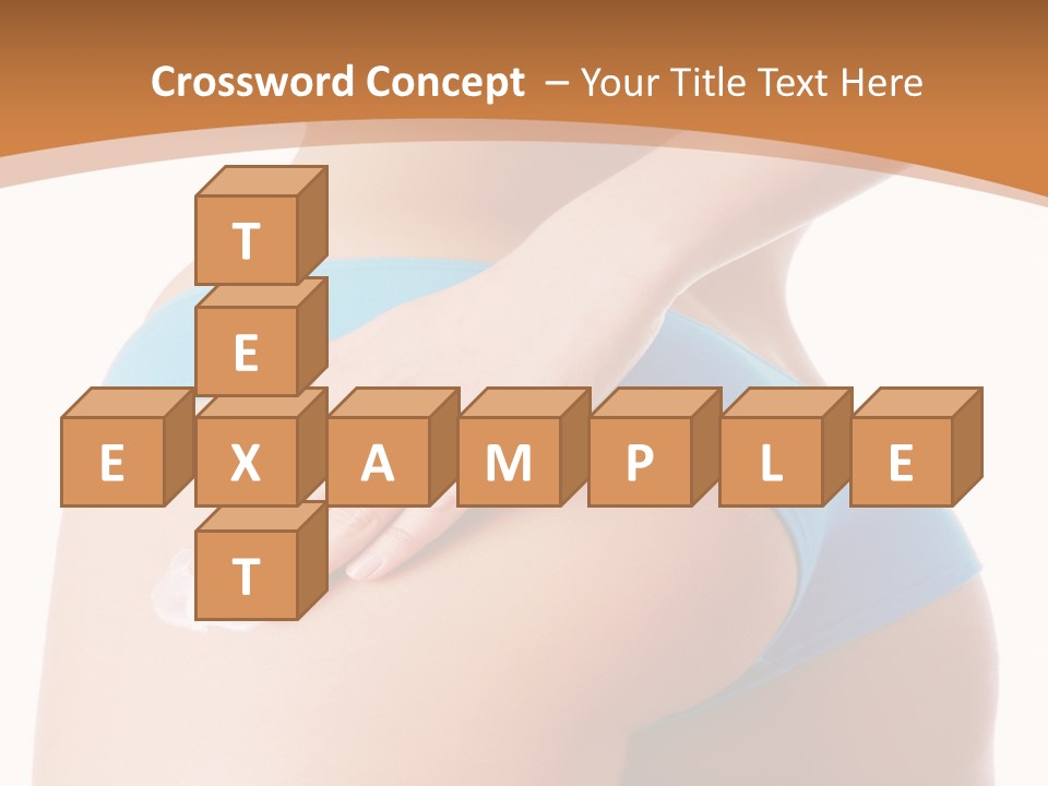 A Woman In A Blue Bikini With Her Hand On Her Hip PowerPoint Template