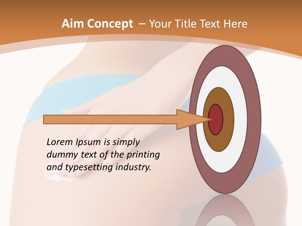 A Woman In A Blue Bikini With Her Hand On Her Hip PowerPoint Template