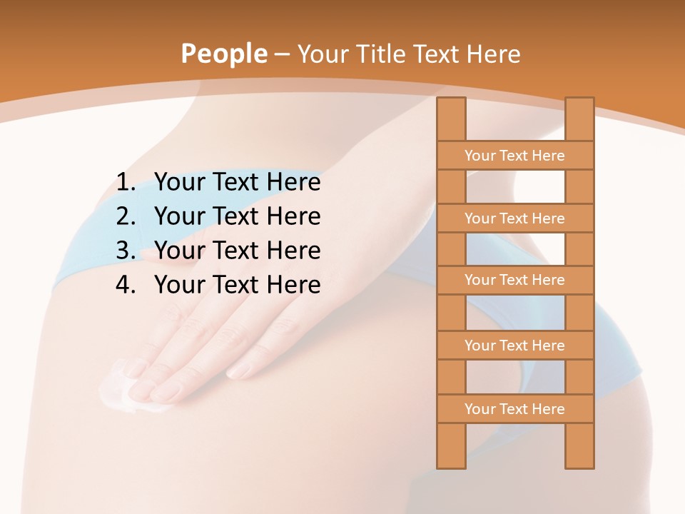 A Woman In A Blue Bikini With Her Hand On Her Hip PowerPoint Template