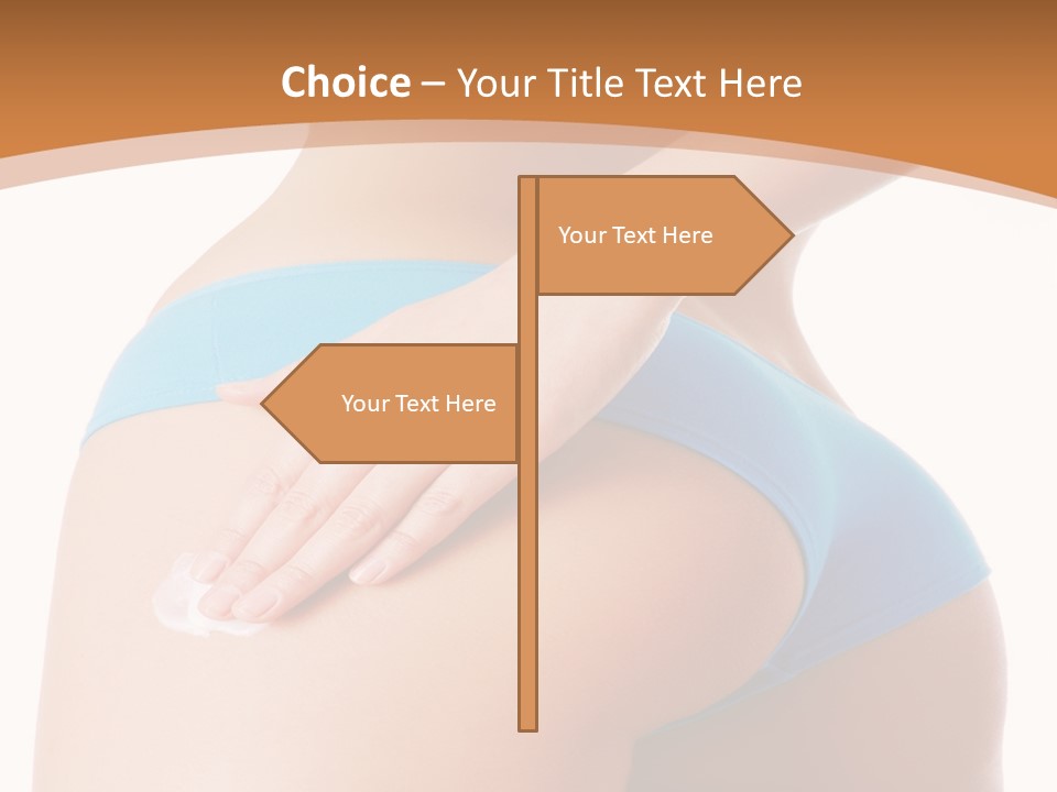 A Woman In A Blue Bikini With Her Hand On Her Hip PowerPoint Template