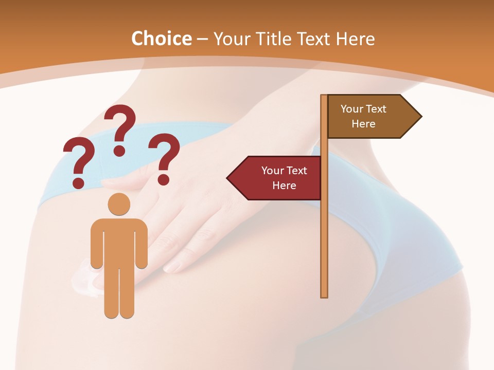 A Woman In A Blue Bikini With Her Hand On Her Hip PowerPoint Template