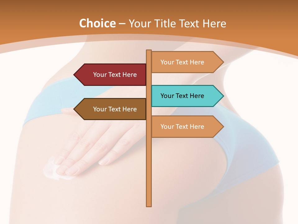 A Woman In A Blue Bikini With Her Hand On Her Hip PowerPoint Template