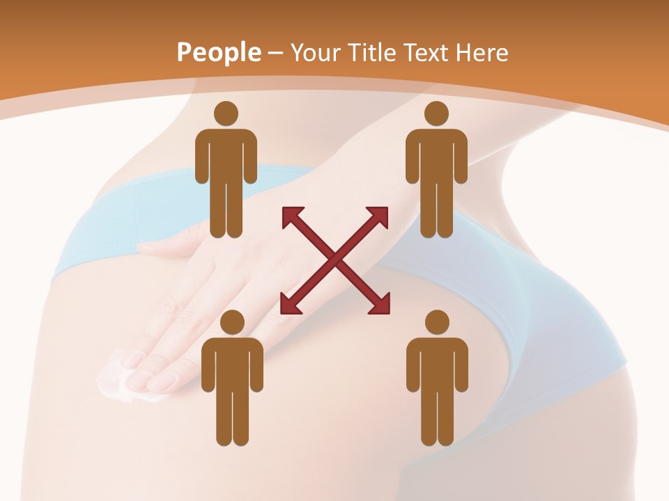 A Woman In A Blue Bikini With Her Hand On Her Hip PowerPoint Template