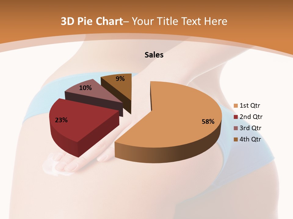 A Woman In A Blue Bikini With Her Hand On Her Hip PowerPoint Template