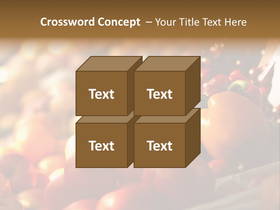 Organic Shopping Apple PowerPoint Template