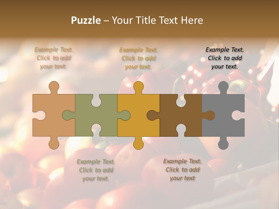 Organic Shopping Apple PowerPoint Template