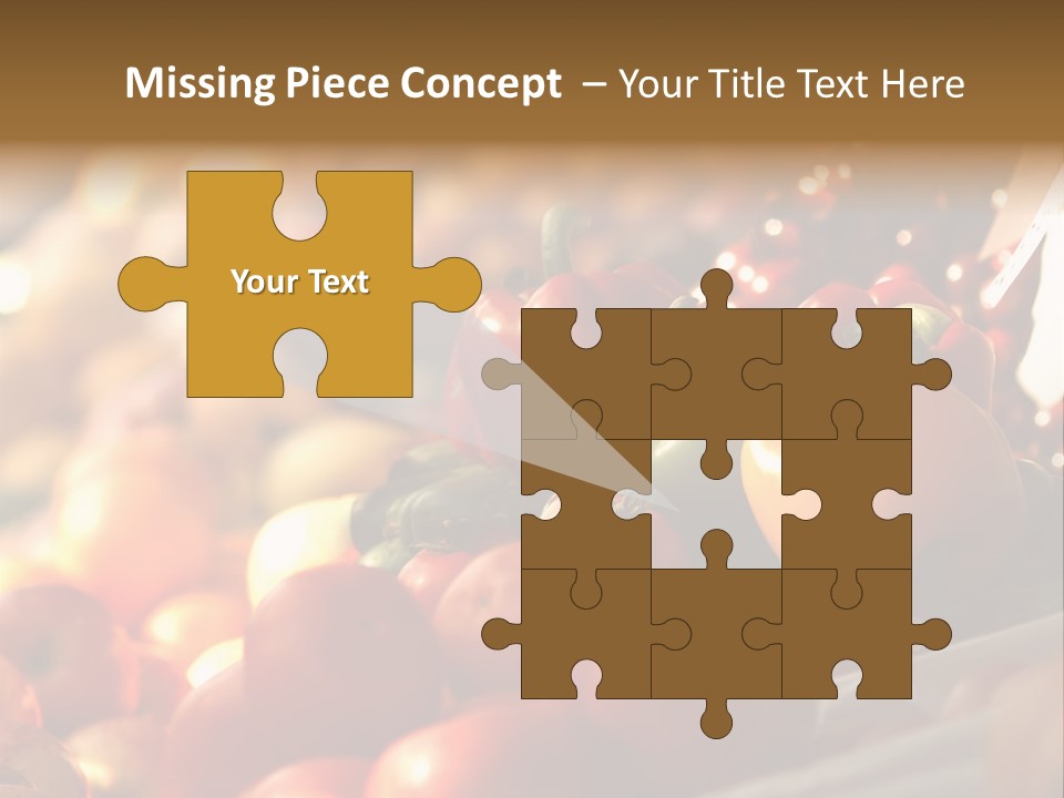 Organic Shopping Apple PowerPoint Template