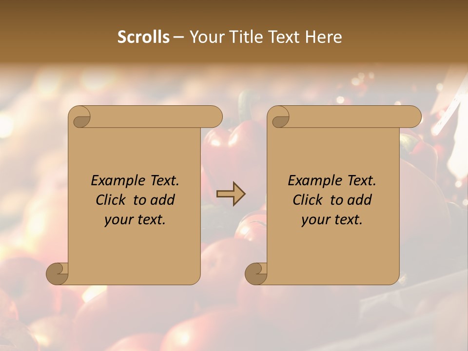 Organic Shopping Apple PowerPoint Template