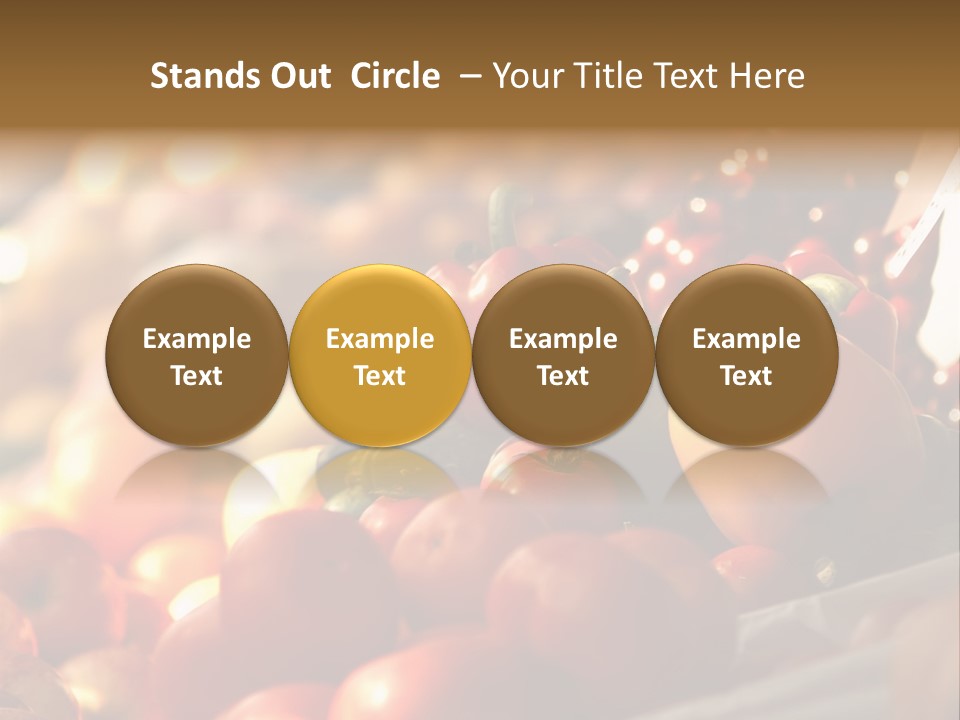 Organic Shopping Apple PowerPoint Template