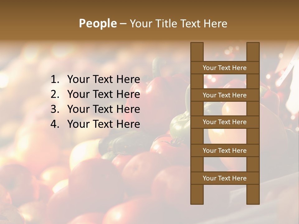 Organic Shopping Apple PowerPoint Template