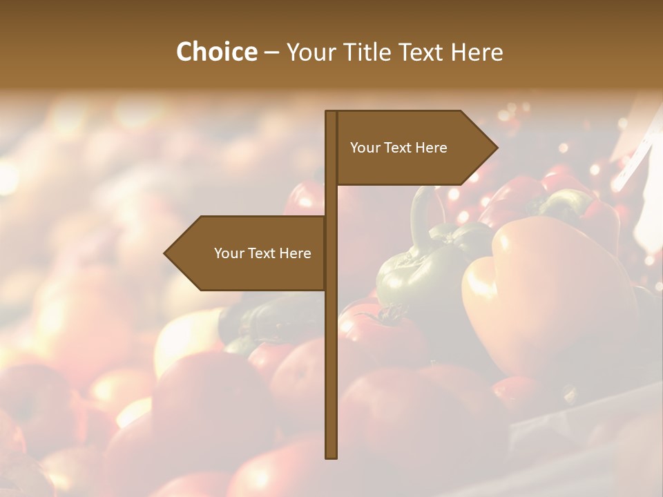 Organic Shopping Apple PowerPoint Template