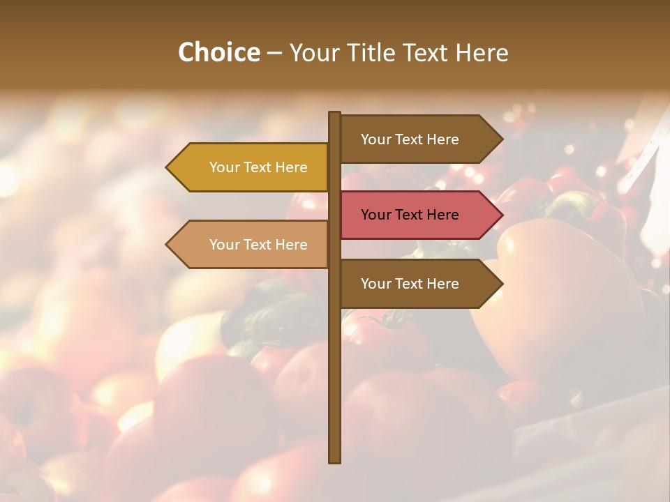 Organic Shopping Apple PowerPoint Template