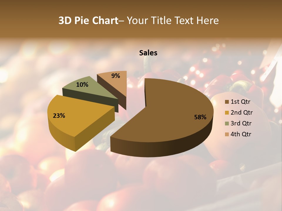 Organic Shopping Apple PowerPoint Template