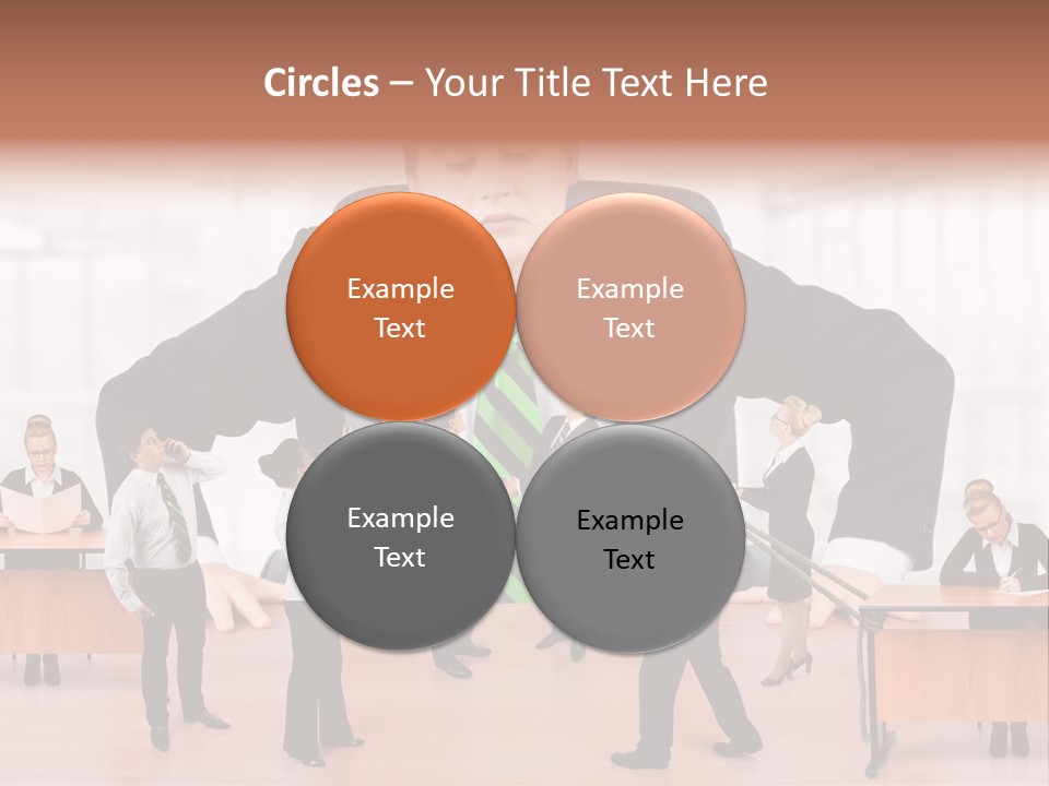 A Man In A Suit And Tie Standing In Front Of A Group Of People PowerPoint Template