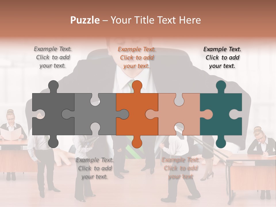 A Man In A Suit And Tie Standing In Front Of A Group Of People PowerPoint Template