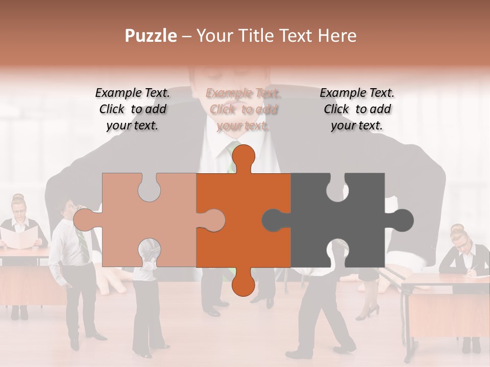 A Man In A Suit And Tie Standing In Front Of A Group Of People PowerPoint Template