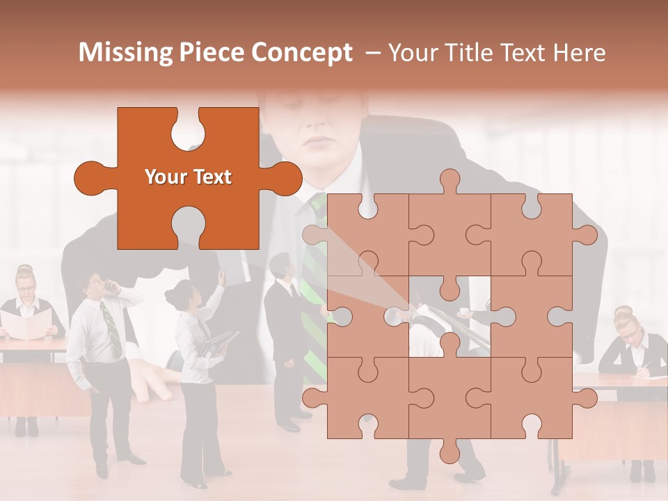 A Man In A Suit And Tie Standing In Front Of A Group Of People PowerPoint Template