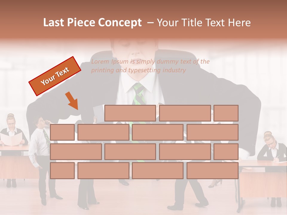 A Man In A Suit And Tie Standing In Front Of A Group Of People PowerPoint Template