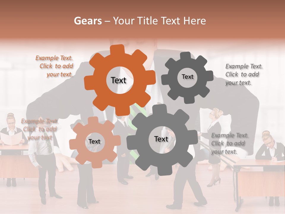 A Man In A Suit And Tie Standing In Front Of A Group Of People PowerPoint Template