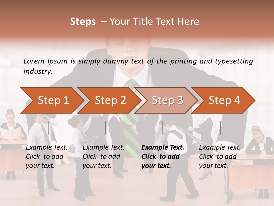 A Man In A Suit And Tie Standing In Front Of A Group Of People PowerPoint Template