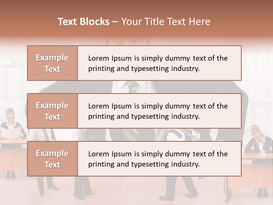 A Man In A Suit And Tie Standing In Front Of A Group Of People PowerPoint Template