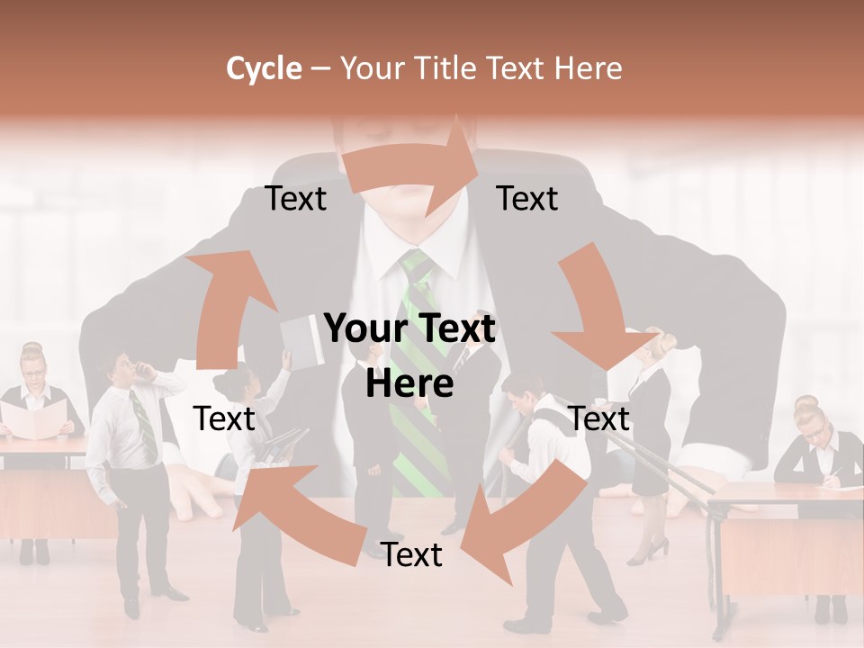 A Man In A Suit And Tie Standing In Front Of A Group Of People PowerPoint Template