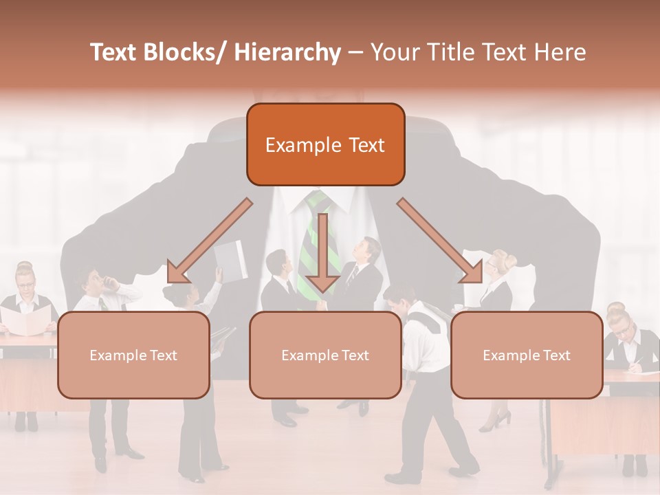 A Man In A Suit And Tie Standing In Front Of A Group Of People PowerPoint Template