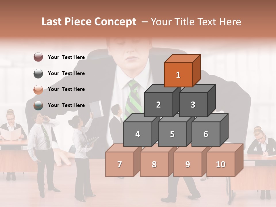 A Man In A Suit And Tie Standing In Front Of A Group Of People PowerPoint Template