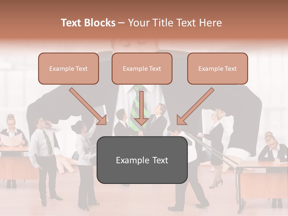 A Man In A Suit And Tie Standing In Front Of A Group Of People PowerPoint Template