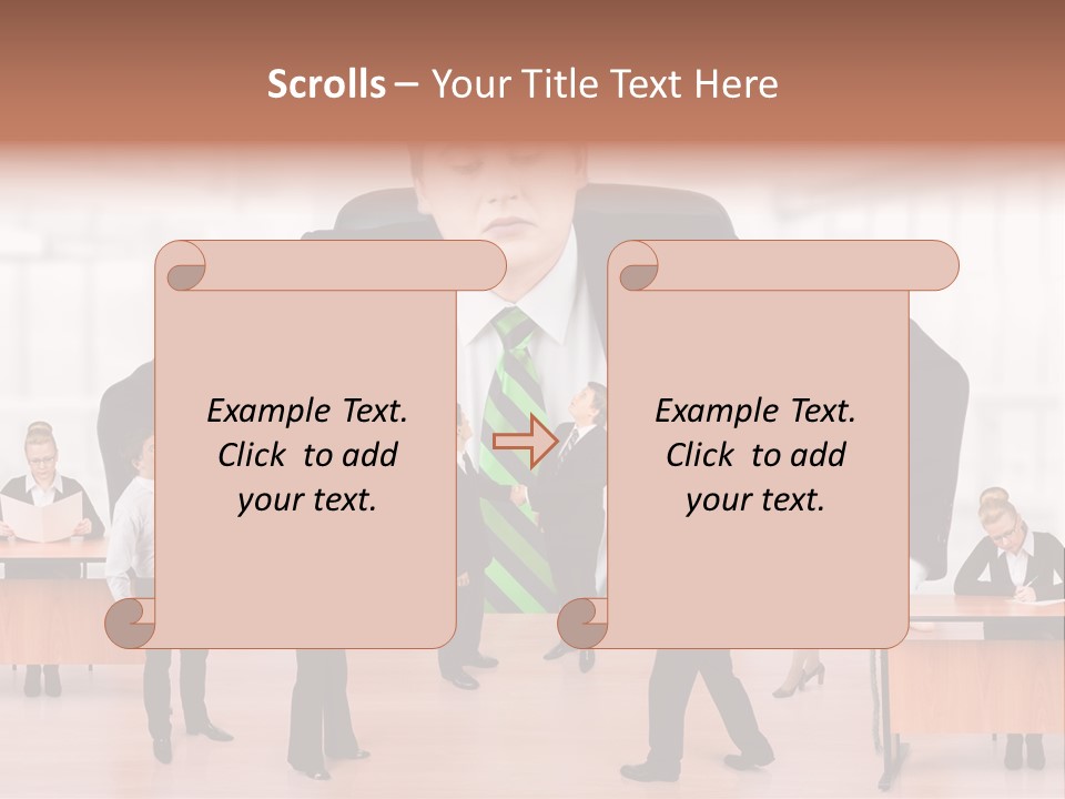 A Man In A Suit And Tie Standing In Front Of A Group Of People PowerPoint Template