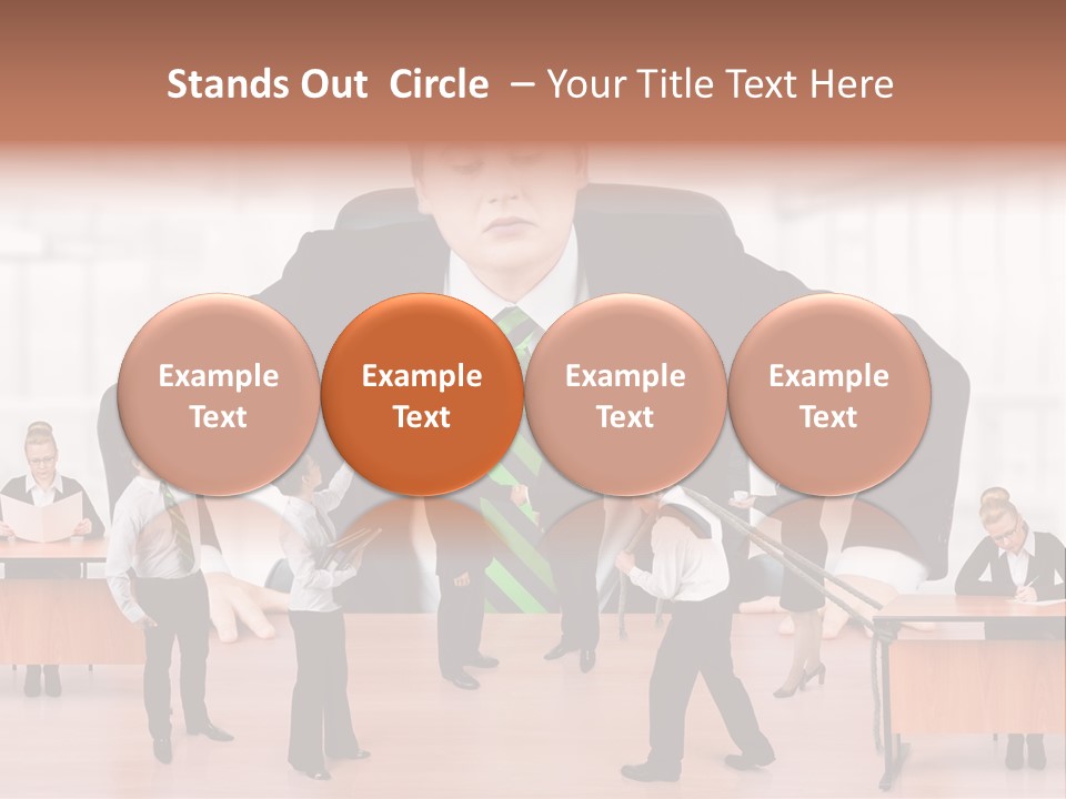 A Man In A Suit And Tie Standing In Front Of A Group Of People PowerPoint Template