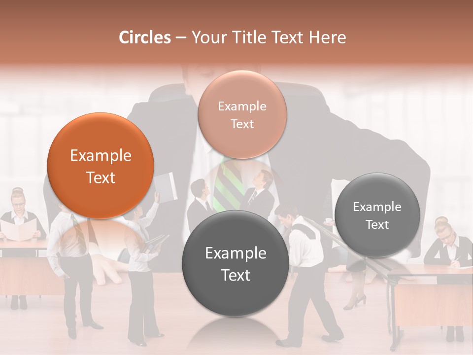 A Man In A Suit And Tie Standing In Front Of A Group Of People PowerPoint Template