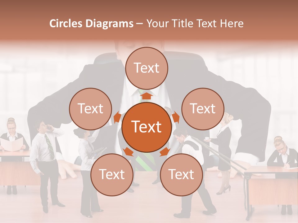 A Man In A Suit And Tie Standing In Front Of A Group Of People PowerPoint Template