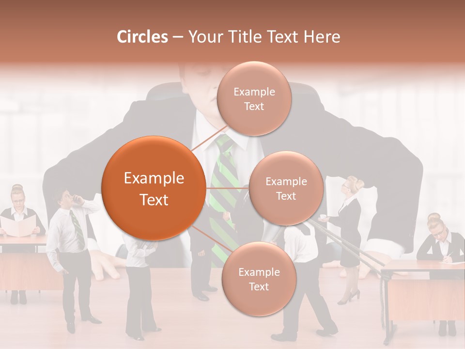 A Man In A Suit And Tie Standing In Front Of A Group Of People PowerPoint Template