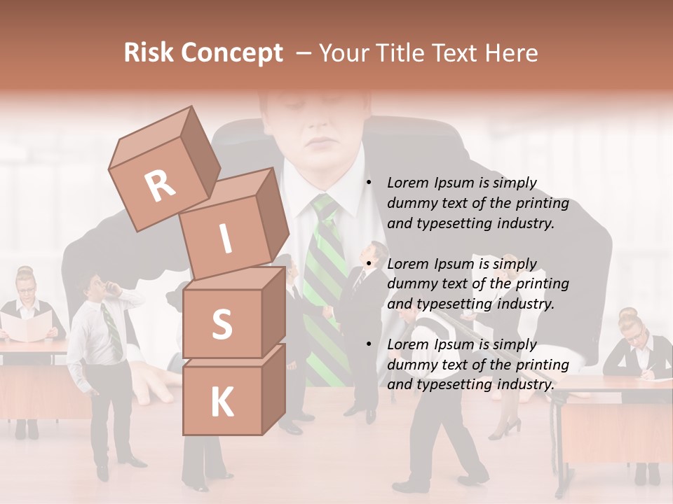 A Man In A Suit And Tie Standing In Front Of A Group Of People PowerPoint Template