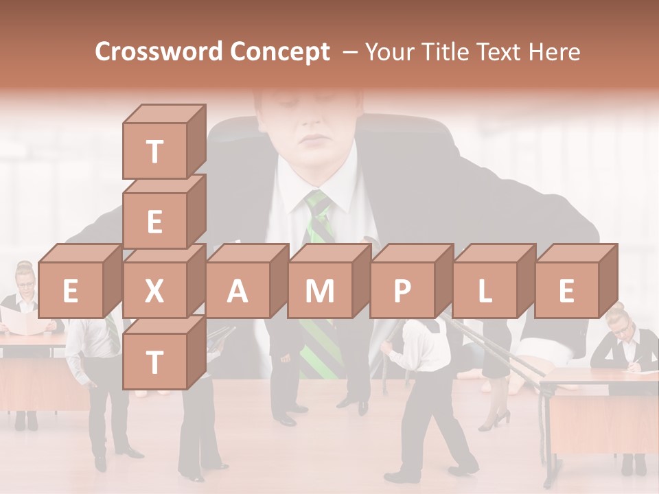 A Man In A Suit And Tie Standing In Front Of A Group Of People PowerPoint Template