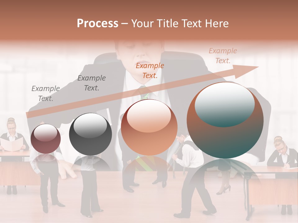 A Man In A Suit And Tie Standing In Front Of A Group Of People PowerPoint Template