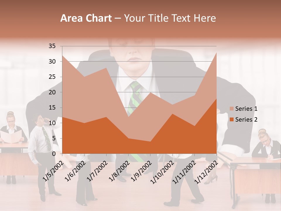 A Man In A Suit And Tie Standing In Front Of A Group Of People PowerPoint Template